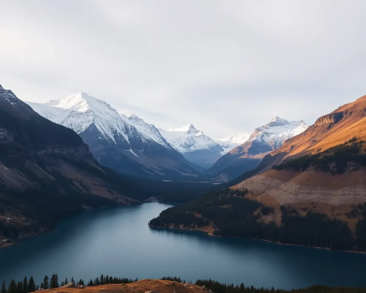 Free 4x6 HD Mountain Range Background with Lake Download