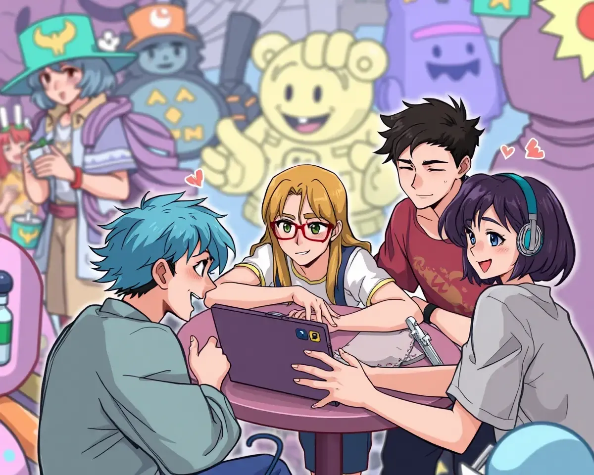 Friends Play Nexon Game with Colorful Characters and Items