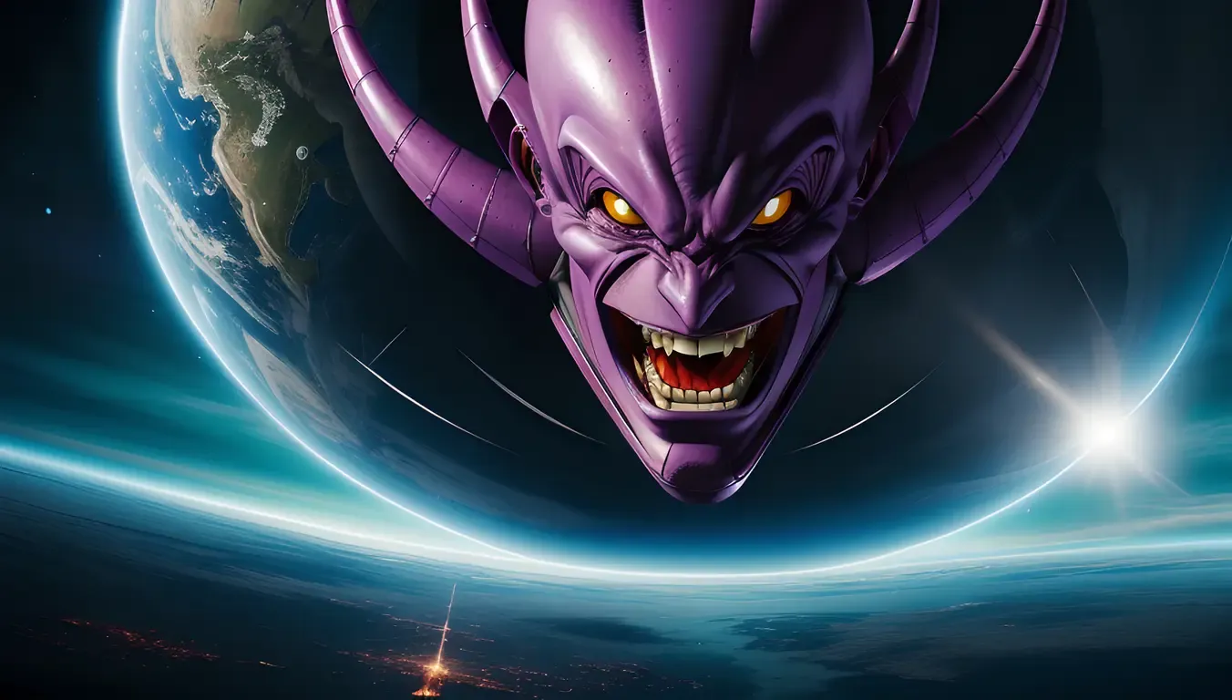 Frieza's Spaceship Looms Over Fearful Planet Namek