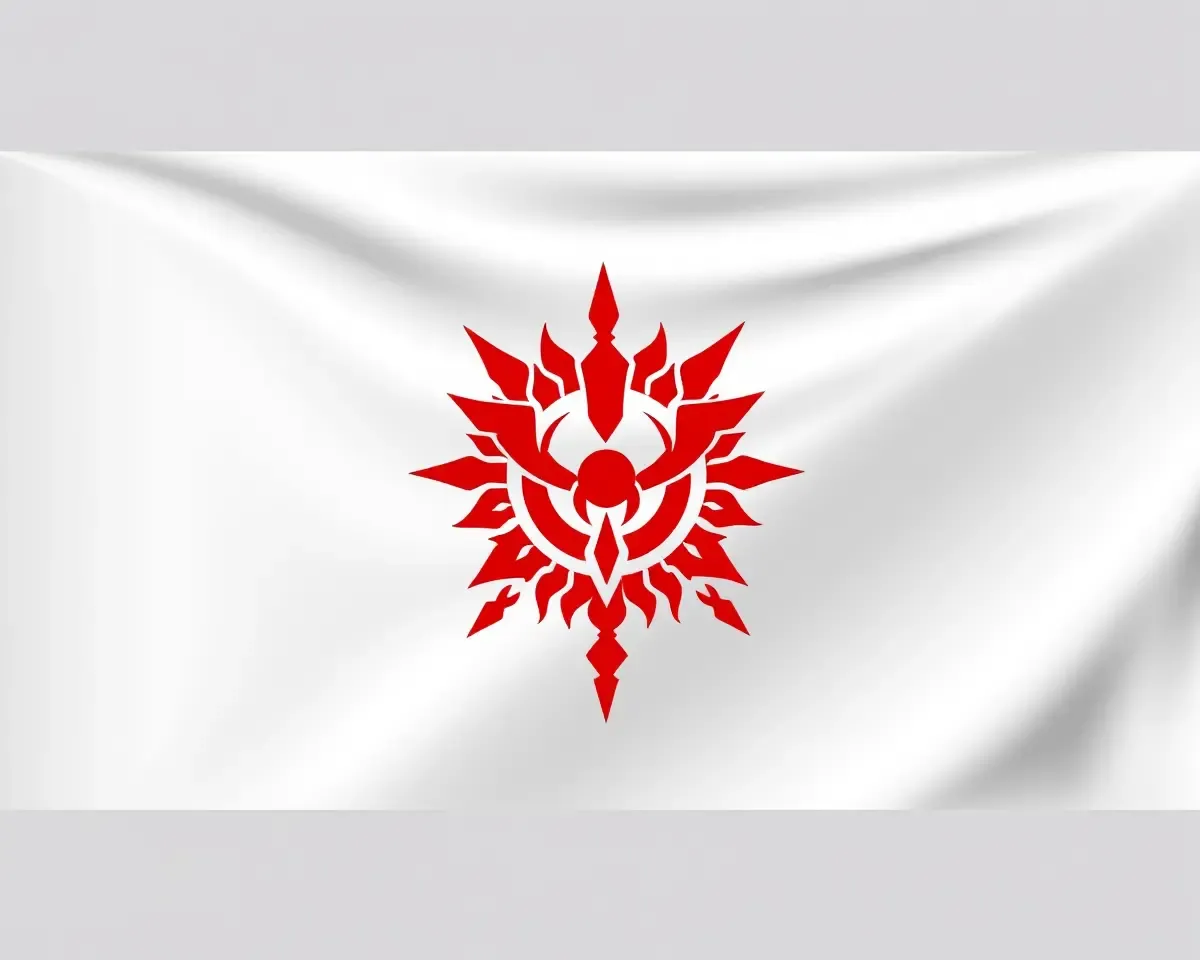 Full HD Maratha Empire Flag PNG with Nishan Symbol and Gradient Effect