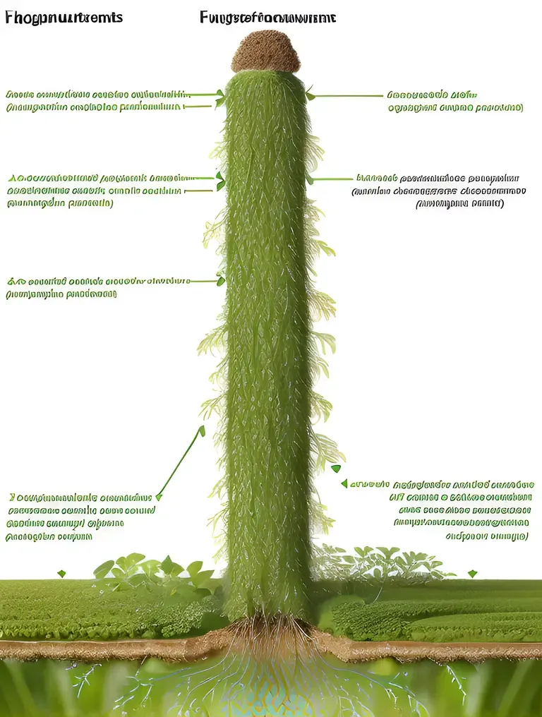 Fungal Network: Underground Nutrient Exchange Between Fungi and Plants