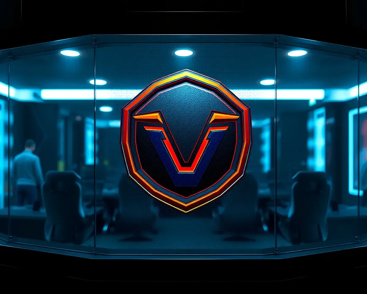Futuristic 3D Glass Window Logo Mockup with 3D Texture Effect