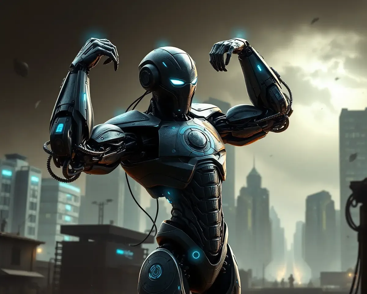 Futuristic Death Flex Concept Art in PSD File