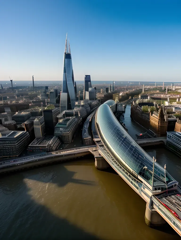 Futuristic London Bridge Architecture in High-Definition