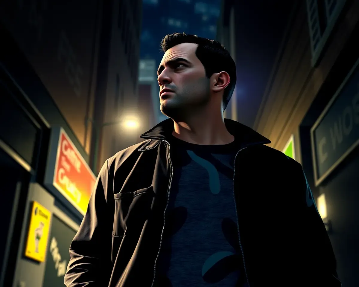 GTA Wallpaper HD: Franklin in Dark Alleyway of Los Santos