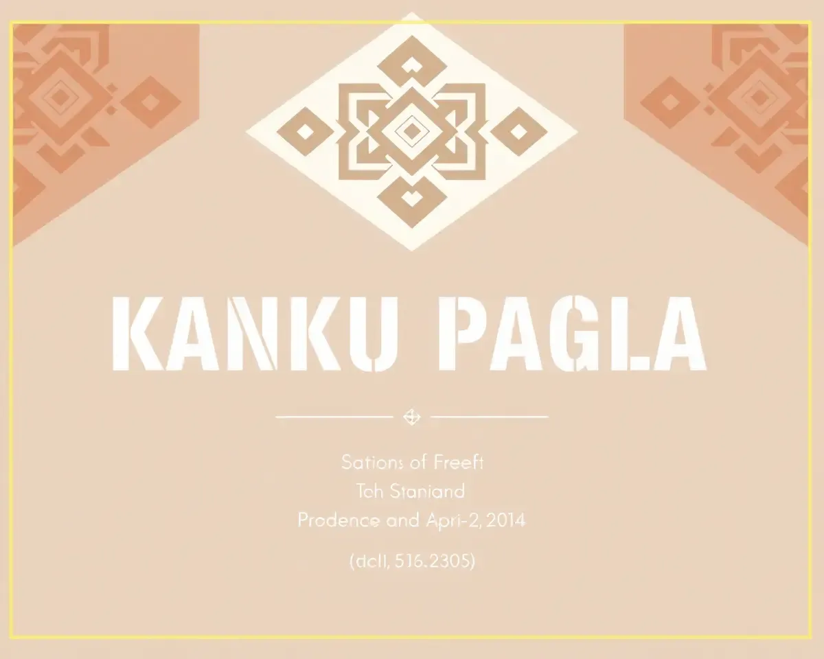 Geometric Kanku Pagla Invitation Card for Tech Fans