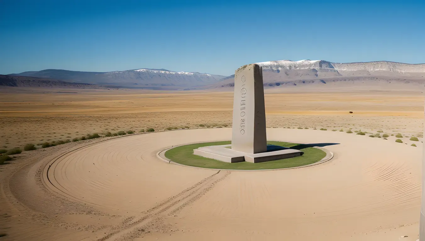 Giant Freckled Stone Monument in Beautiful Landscape