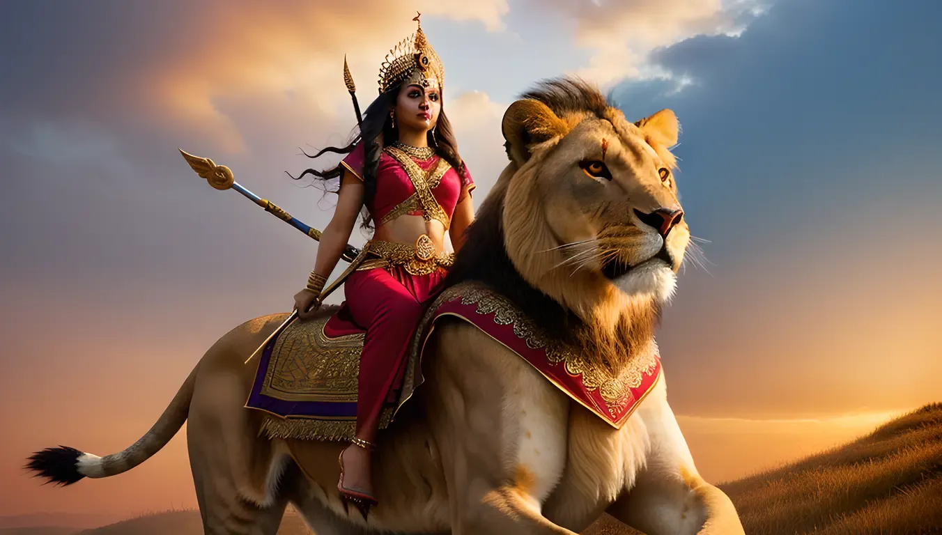 Goddess Durga's Fierce Expression in Stunning Image
