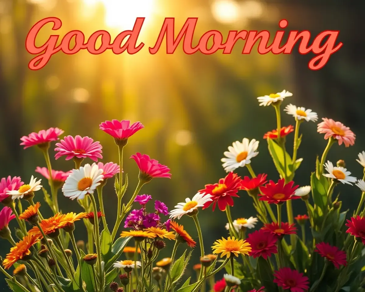 Good Morning Images with Beautiful Floral Arrangements