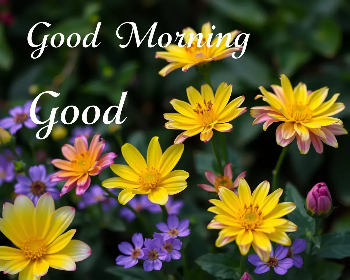 Good Morning Images with Fresh Flower Bouquets Shared