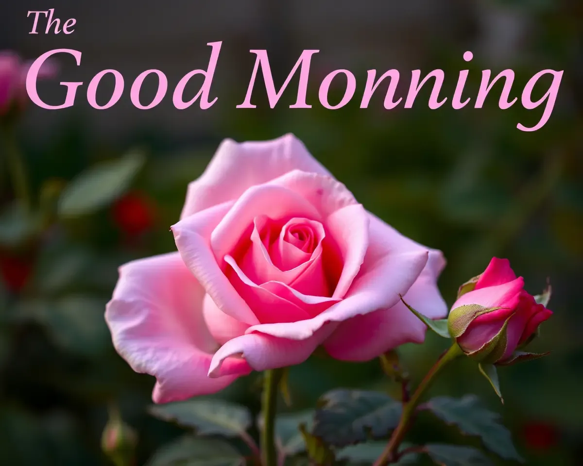 Good Morning Rose Image Portrays Morning Delight