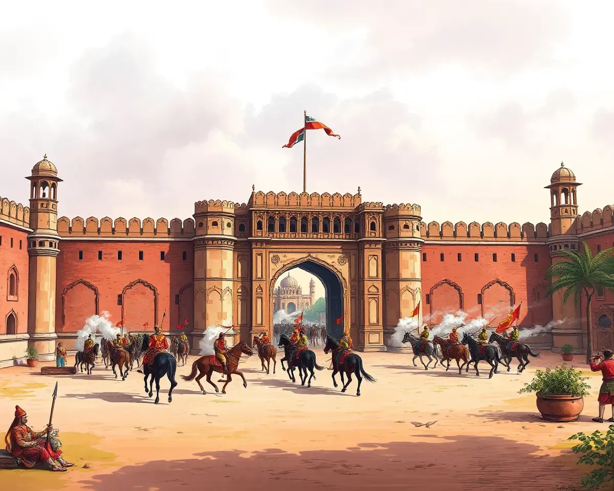 Good Morning Shaniwar Image: Historical Shaniwar Wada Peshwas Illustration
