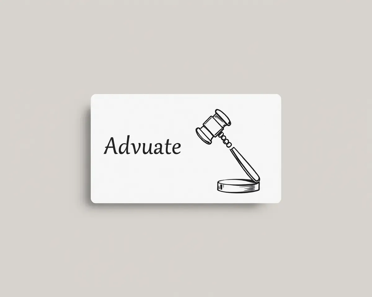 Hand-Drawn Illustration Advocate Visiting Card Design