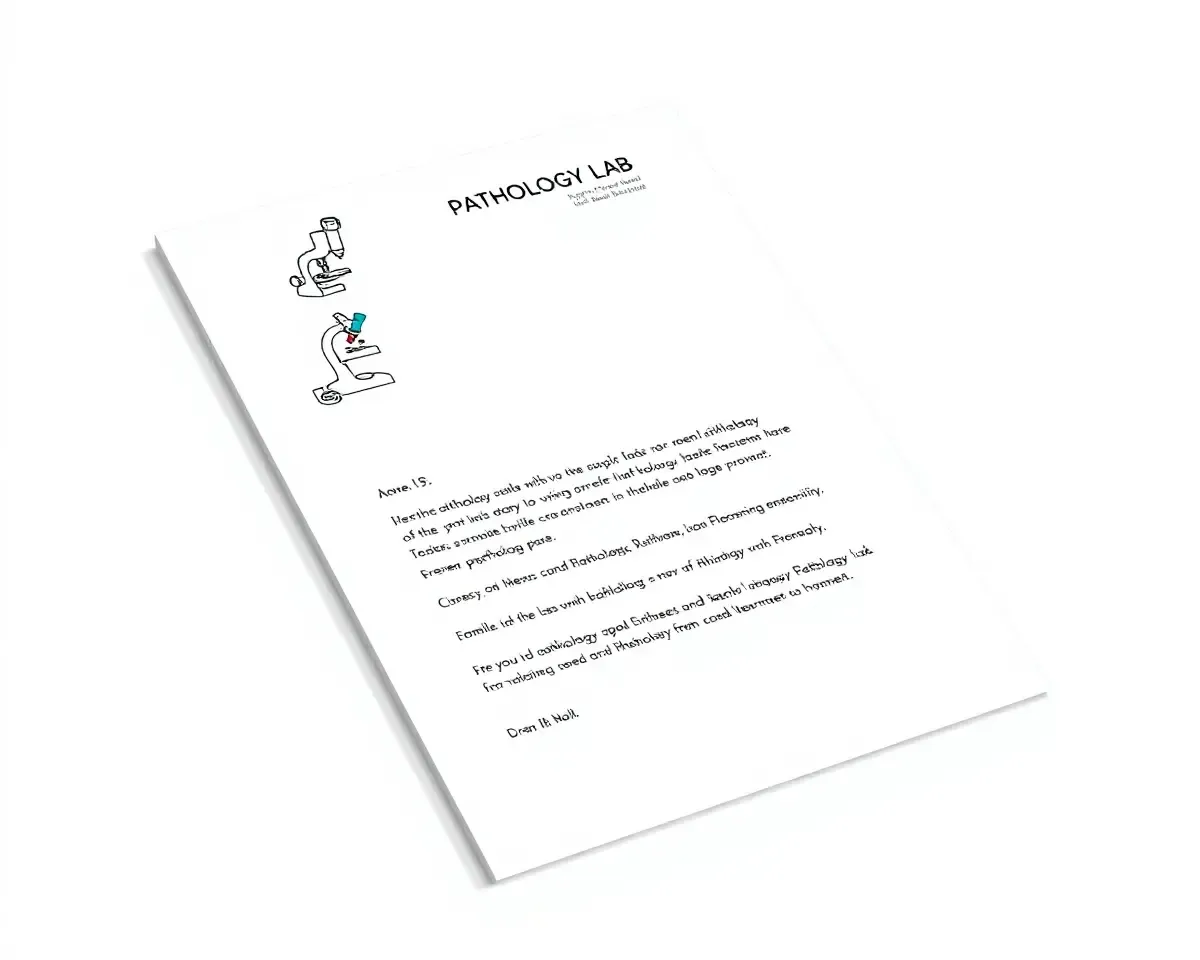 Hand-Drawn Microscope on Whimsical Lab Letterhead