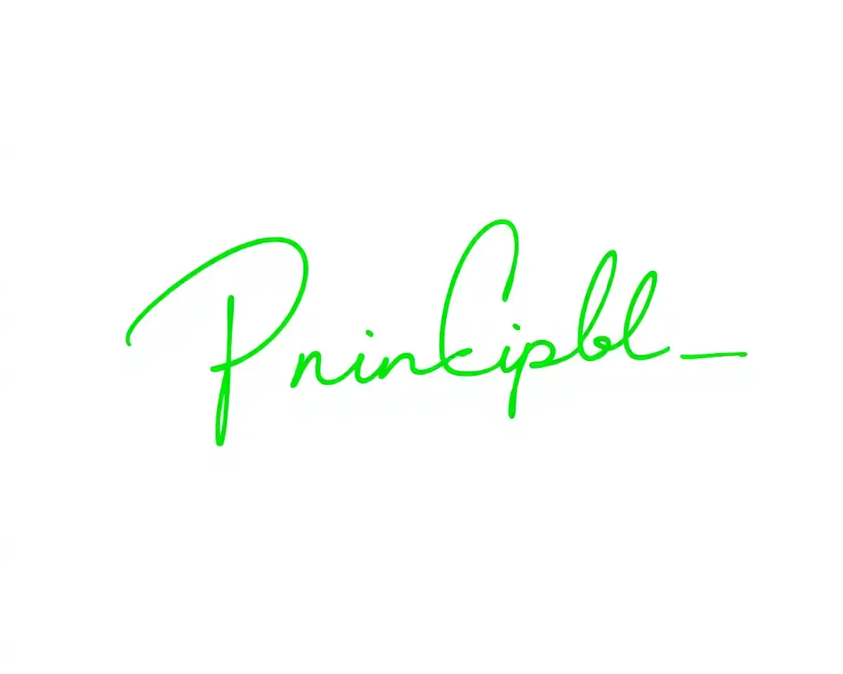 Handwritten Green Signature on Transparent PNG