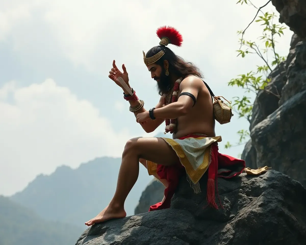 Hanuman Plans Next Move on Rocky Outcropping