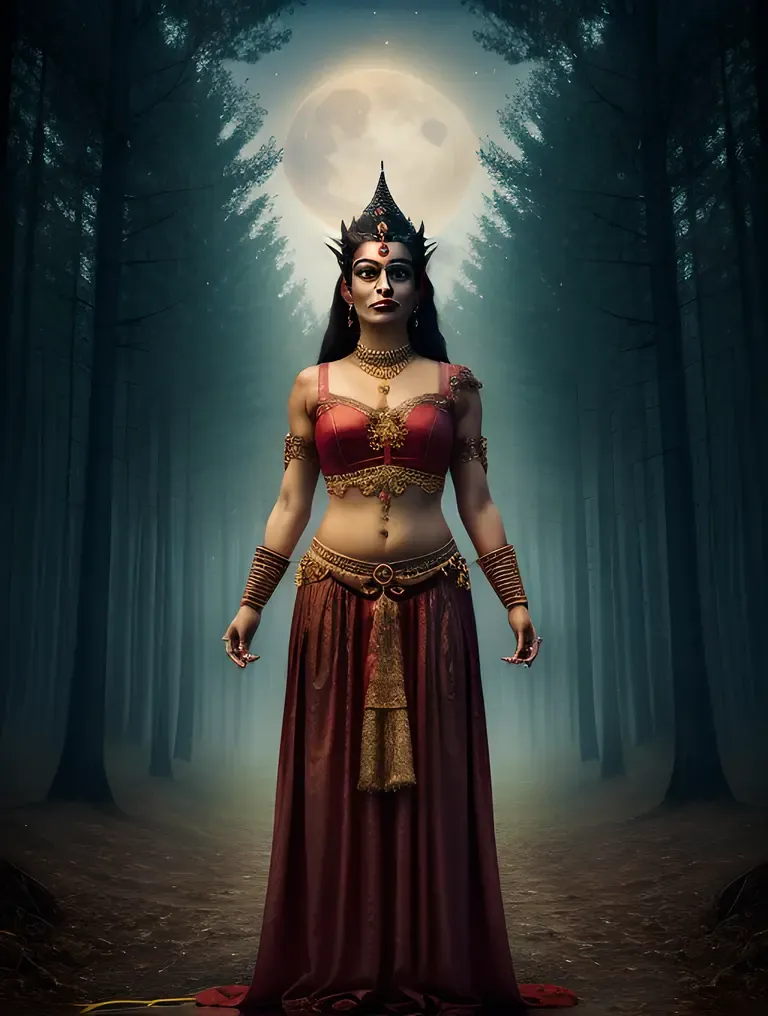 Hauntingly Beautiful Bhadrakali Goddess of Time and Destruction