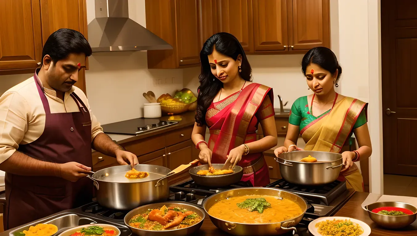 Heartwarming Deshi Bhabhi Cooking Traditional Indian Meal
