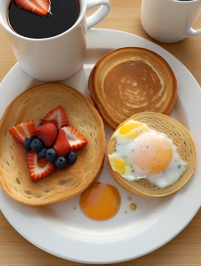 Hearty Breakfast in Good Morning HD 3D Image