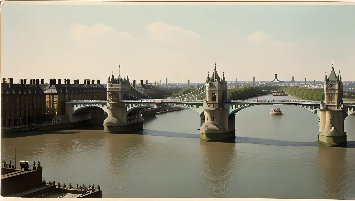 Historic London Bridge 19th Century Photo