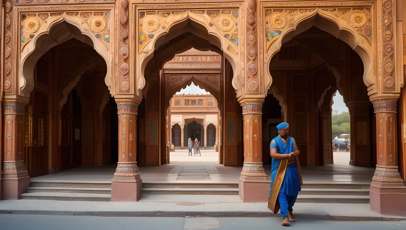 Indian Architecture's Kushti Image with Street Performer