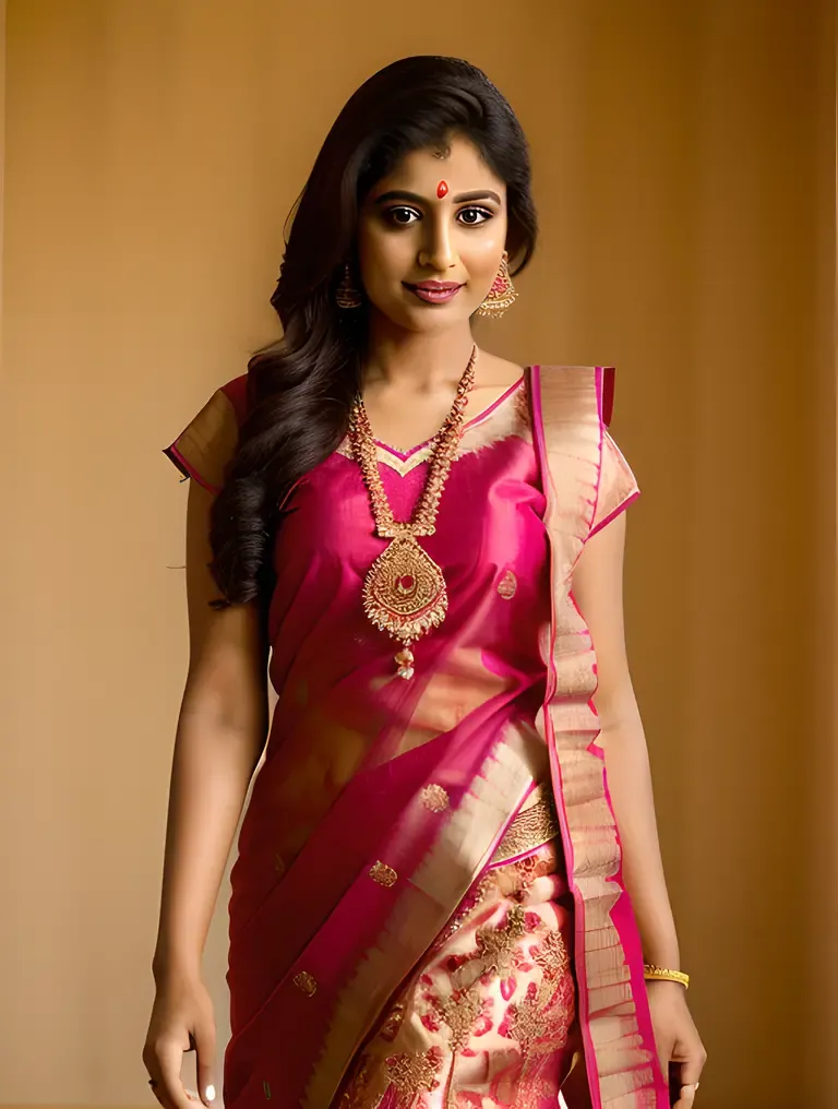 Indian Girl's Traditional Attire Described