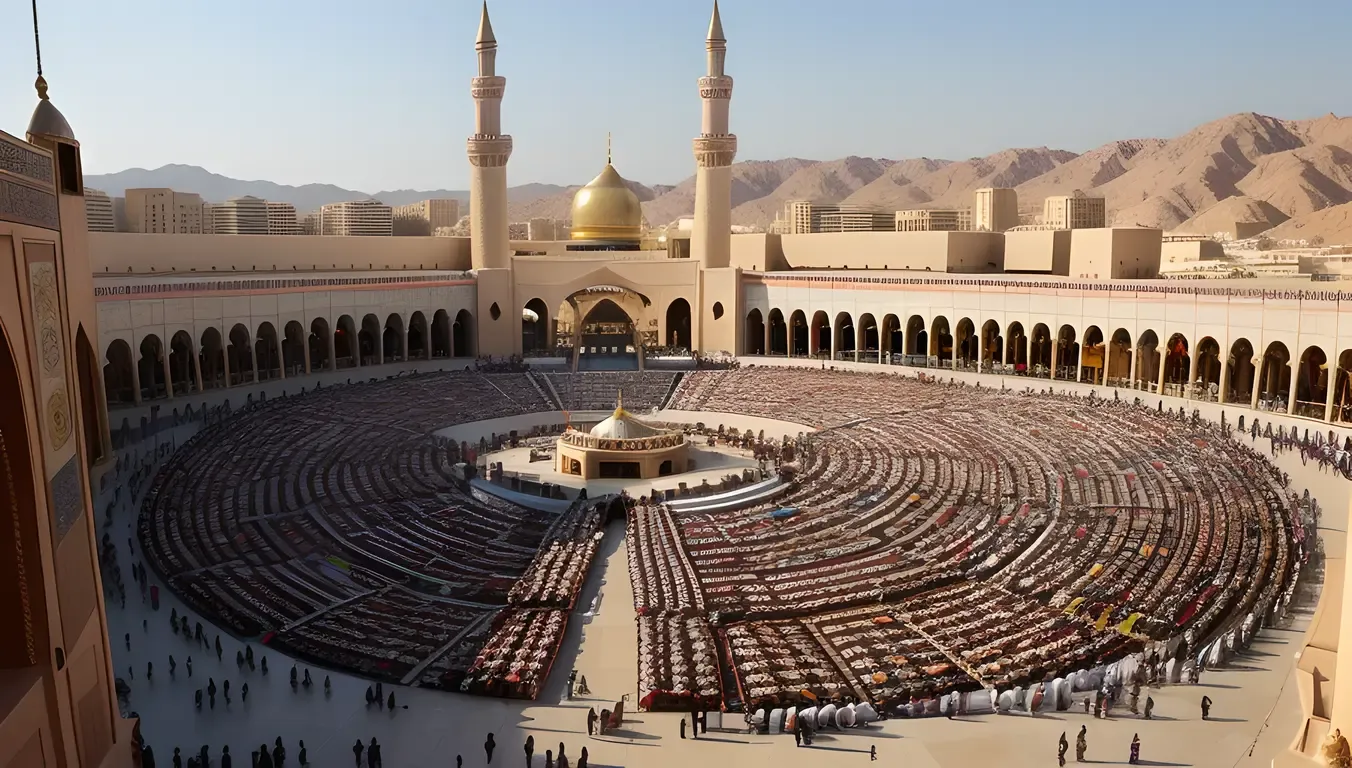 Intimate Scene of Pilgrim at Masjid Nabawi Pic