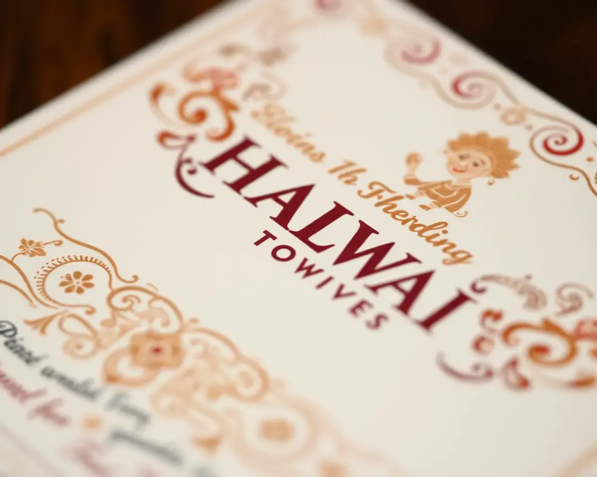 Intricate Design on Halwai's Visiting Card Showcases Artistry