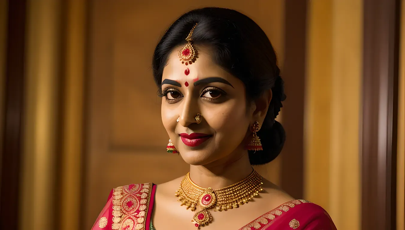 Intricate Henna Design on Vyjayanthimala's Hands in Traditional Setting