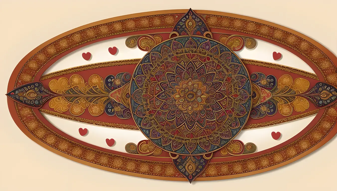 Intricate Mandala Design Inspired by Kamdev Mythology
