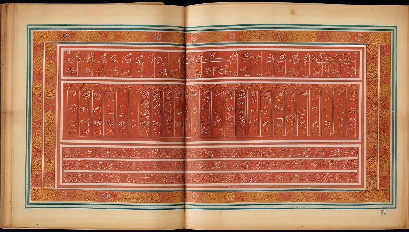 Intricate Sanskrit Script and Geometric Patterns in Sulba Sutra