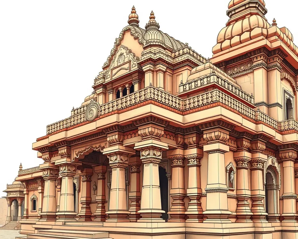 Intricate Stone Carvings of Ayodhya Temple Showcase Artisanal Craftsmanship