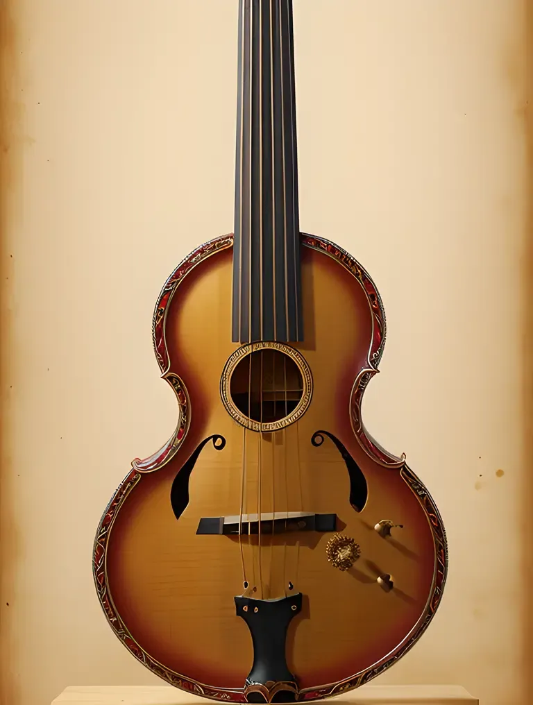 Intricate Veena Instrument of Kanakadasa with Carvings and Ornaments