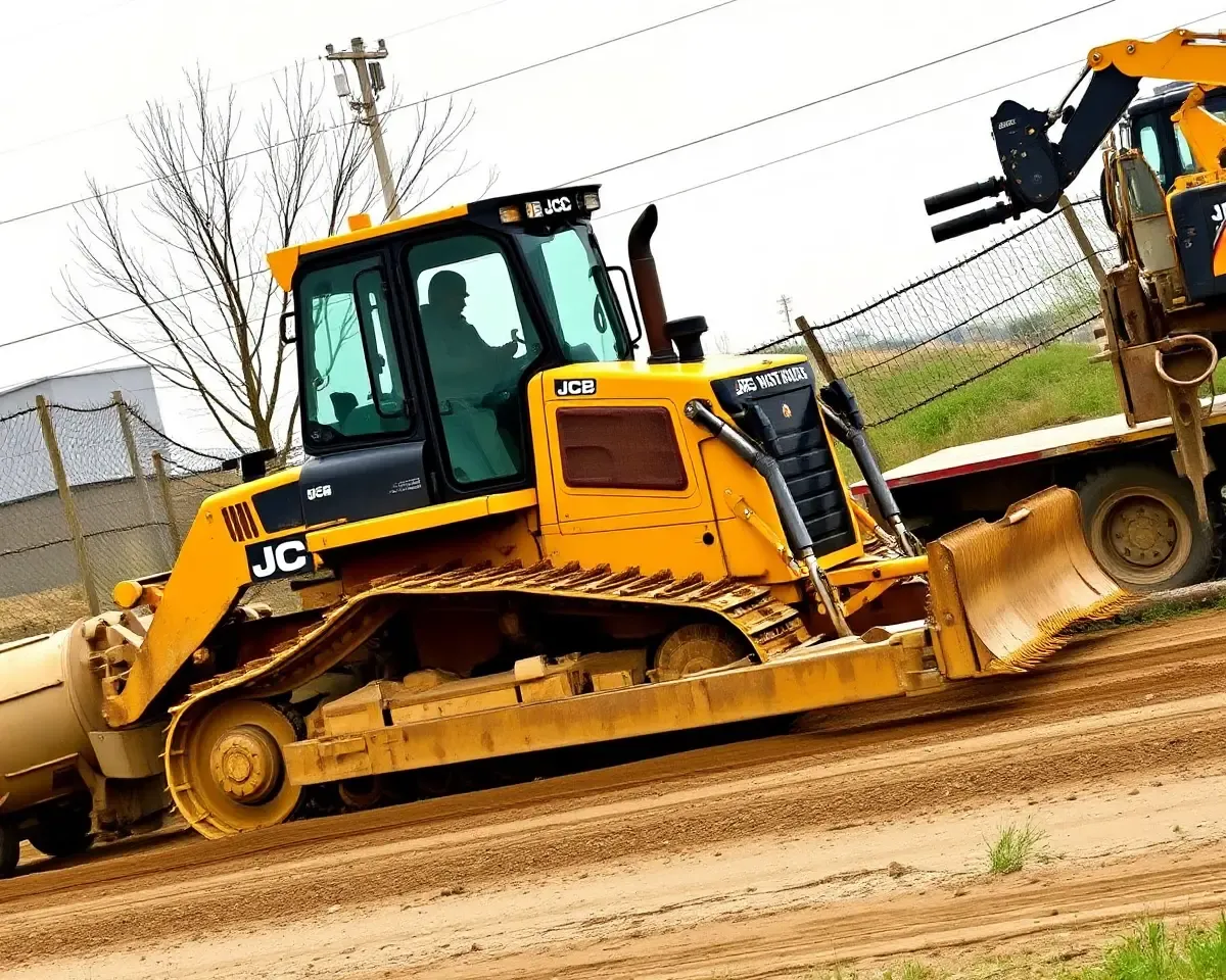 JCB Crawler Dozer Grading Road with Power and Precision