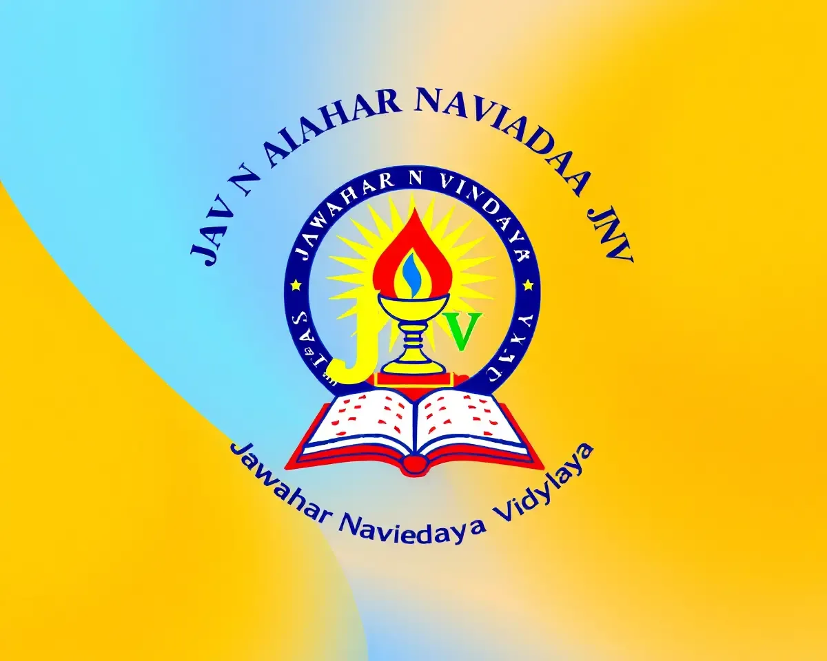 JNV Logo PNG: Vibrant Book and Lamp Combination