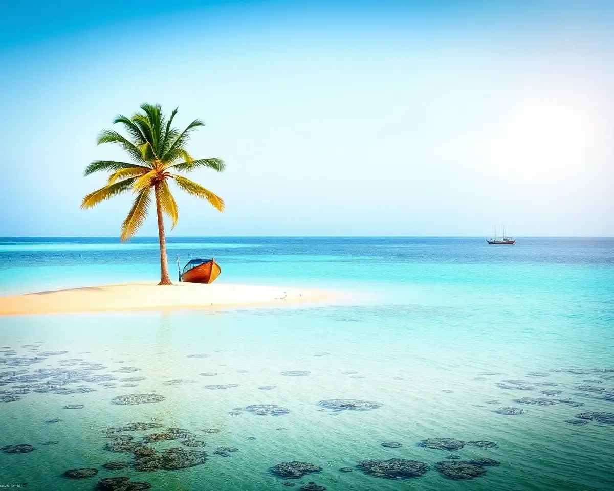 Jadi Buti Png Tropical Island with Tranquil Lagoon Scene