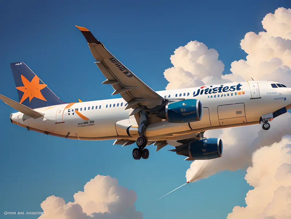 Jetstar Airbus A320 Soars Through Clear Blue Sky