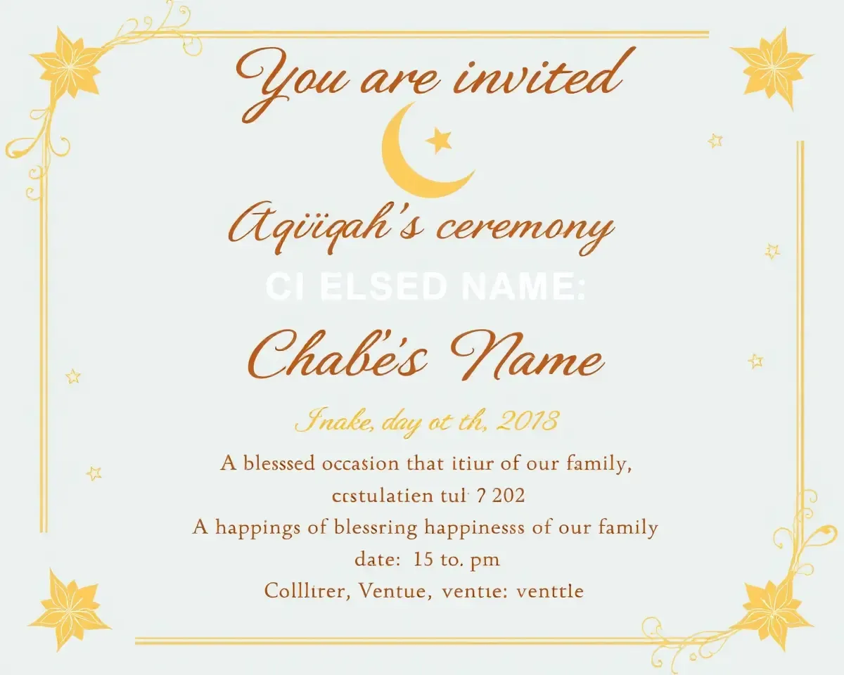 Join Aqiqah Ceremony of [Child's Name] with Family