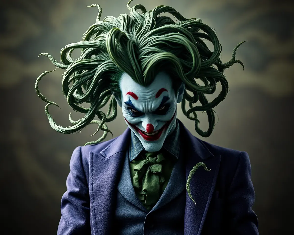 Joker's Hair as Living Entity with Snaking Tendrils