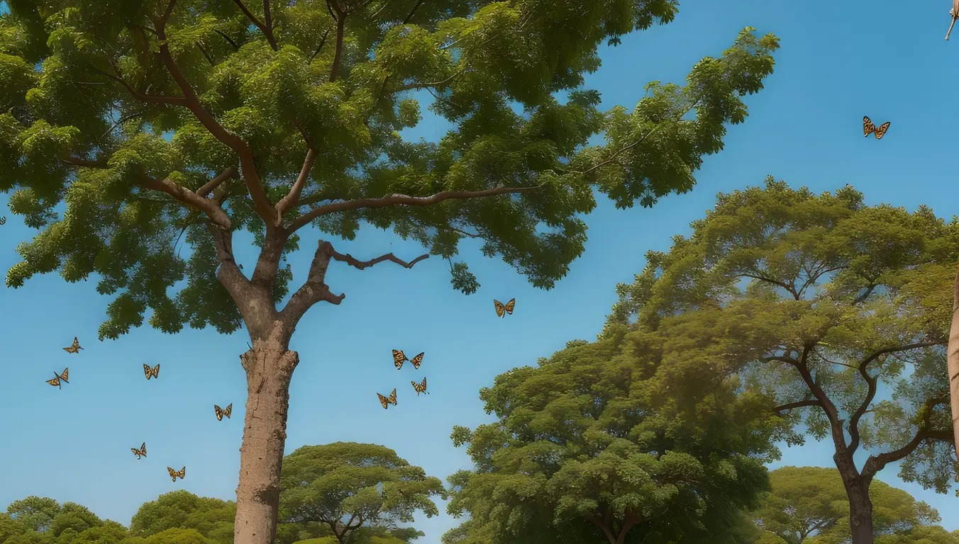 Karadi Tree with Butterflies and Bees