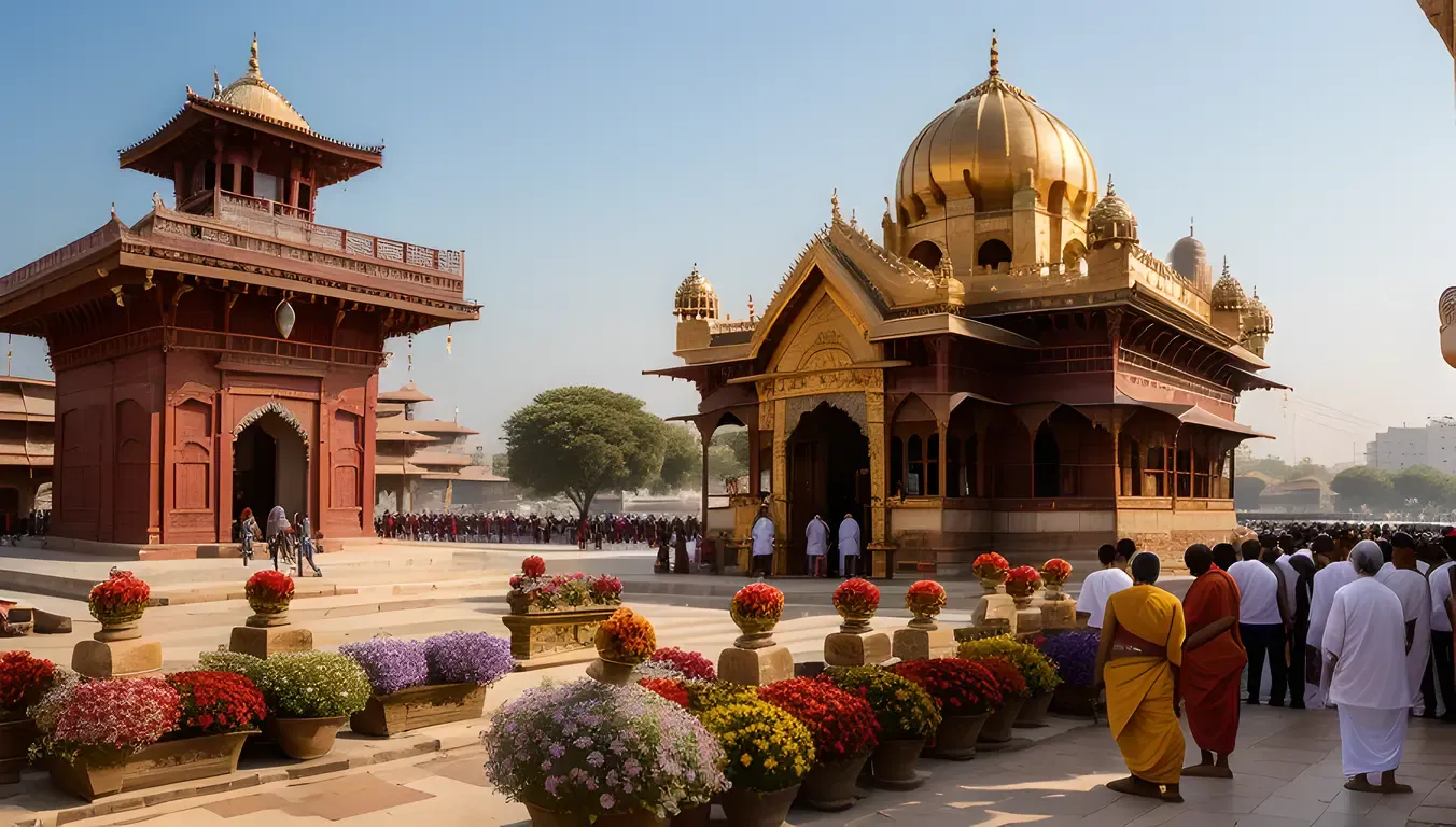 Kashi Vishwanath Temple's Intricate Architecture and Devotees