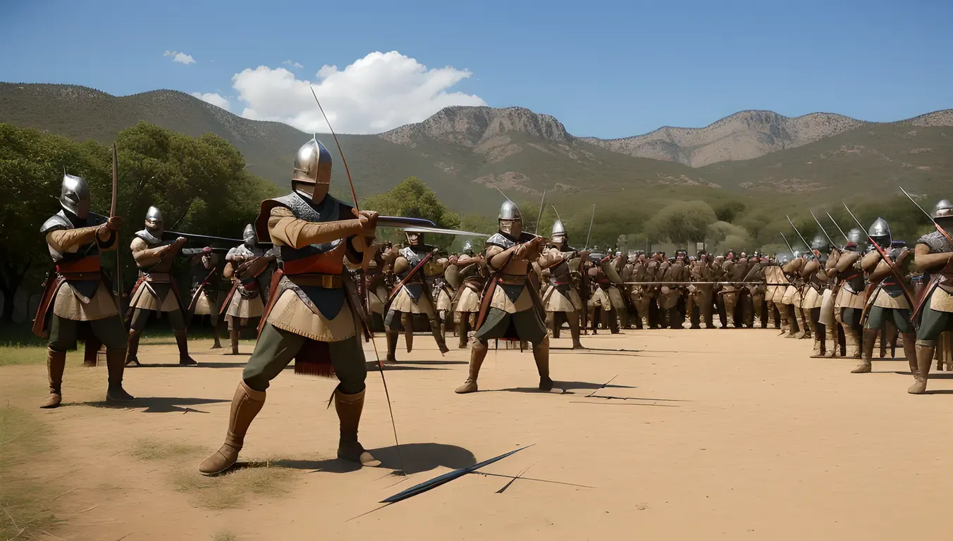 Kattabomman's warriors prepare for battle against British.