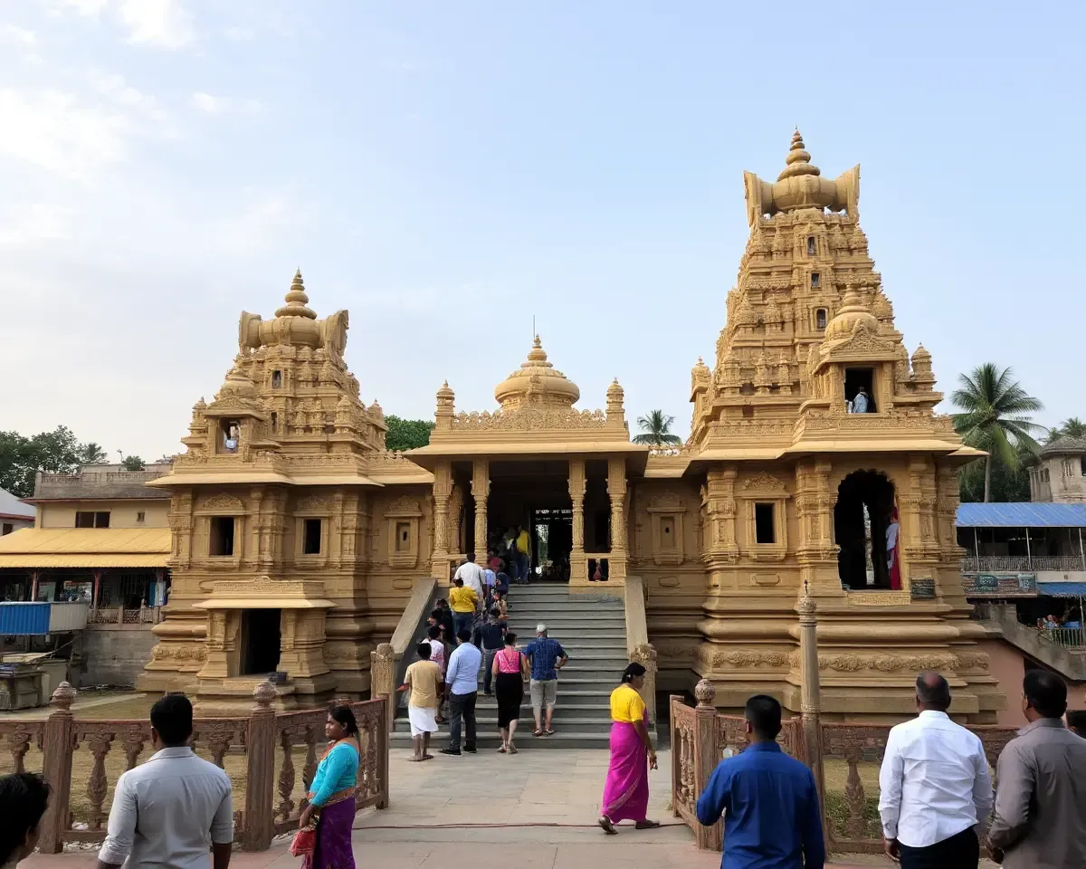 Kerala Temple on Thiruvachai River Banks