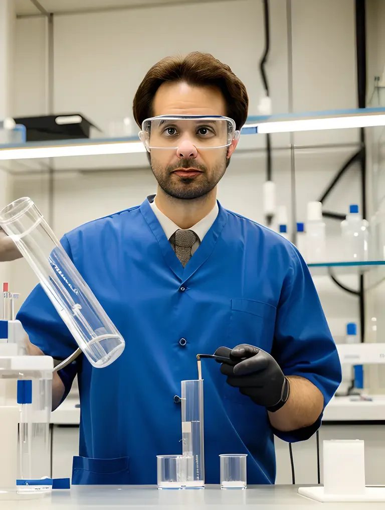 Laboratory with theetam-inspired Gadgets and Scientist