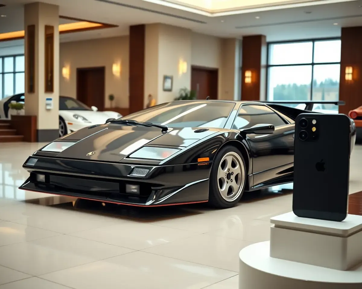 Lamborghini Diablo with iPhone 12 Pro High-End Showroom
