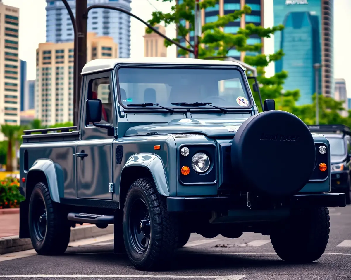 Land Rover Defender in Urban City Street