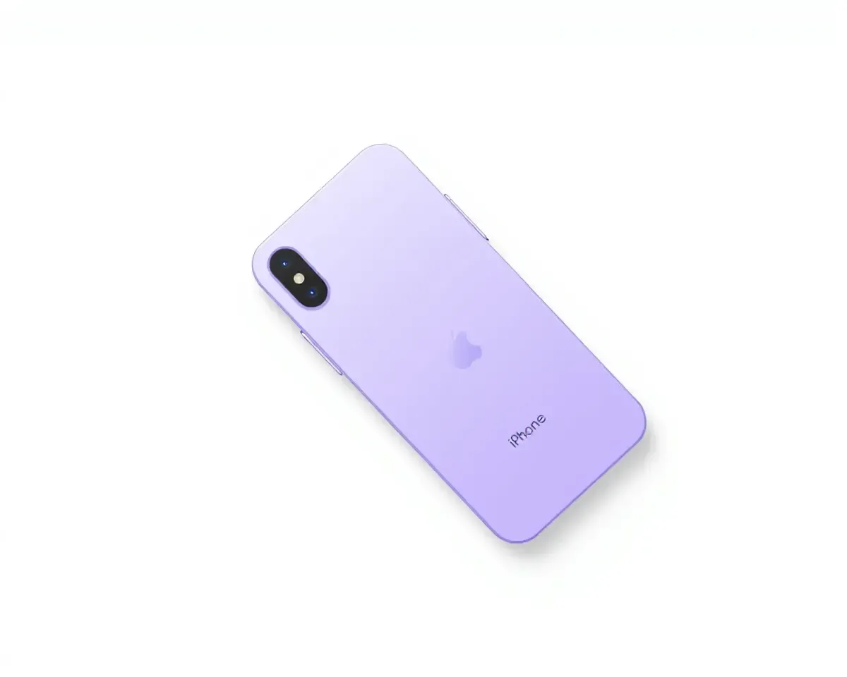 Lavender iPhone with Subtle Gradient Effect