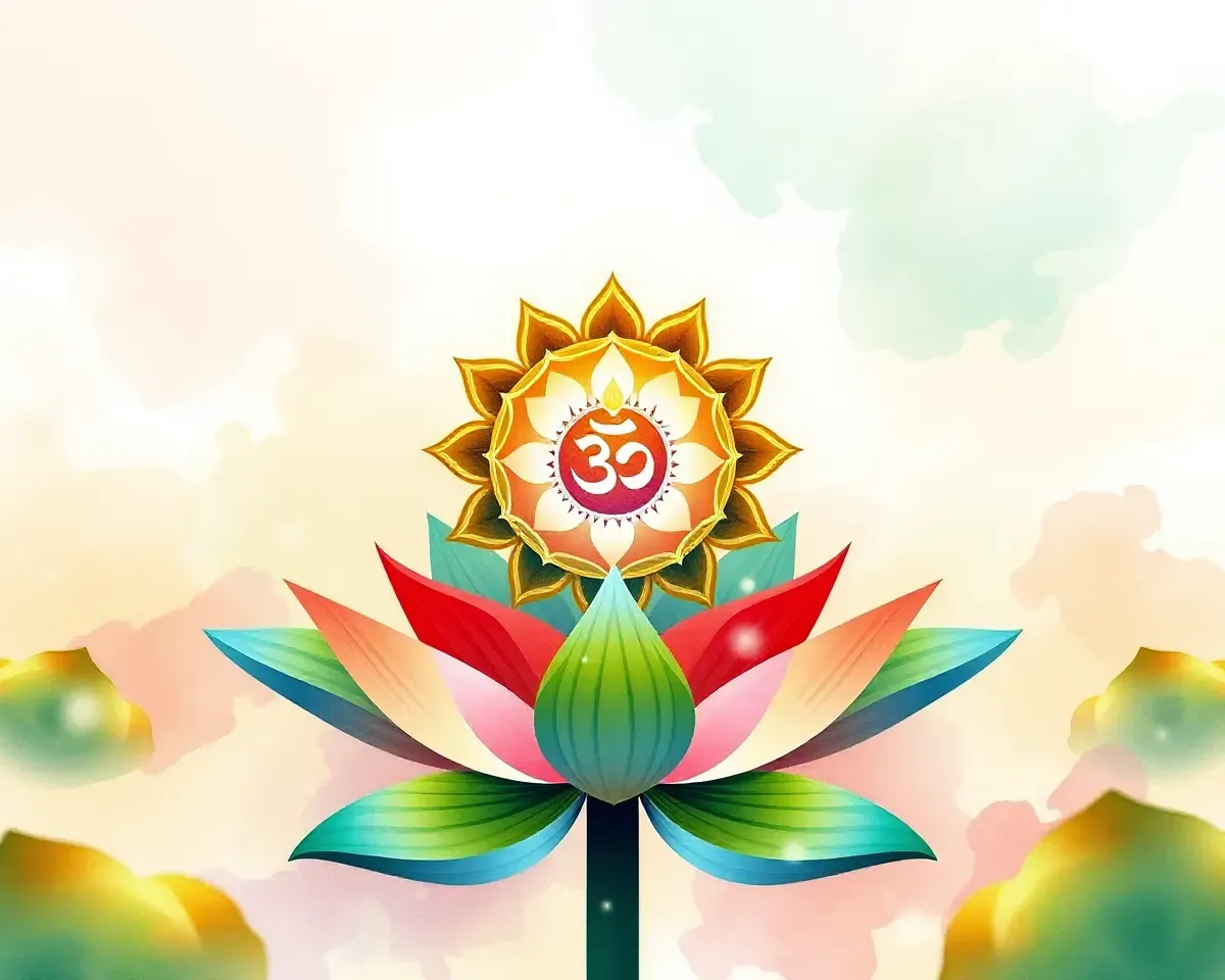 Lotus Flower Shanku Chakra Namam for Spiritual Growth.
