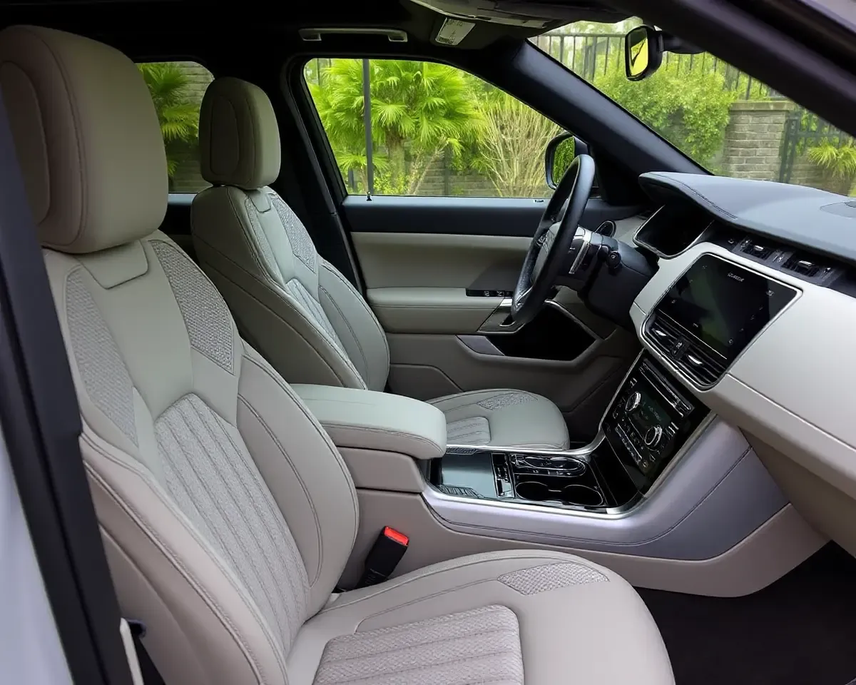 Luxurious Interior of Range Rover Velar Features Premium Leather