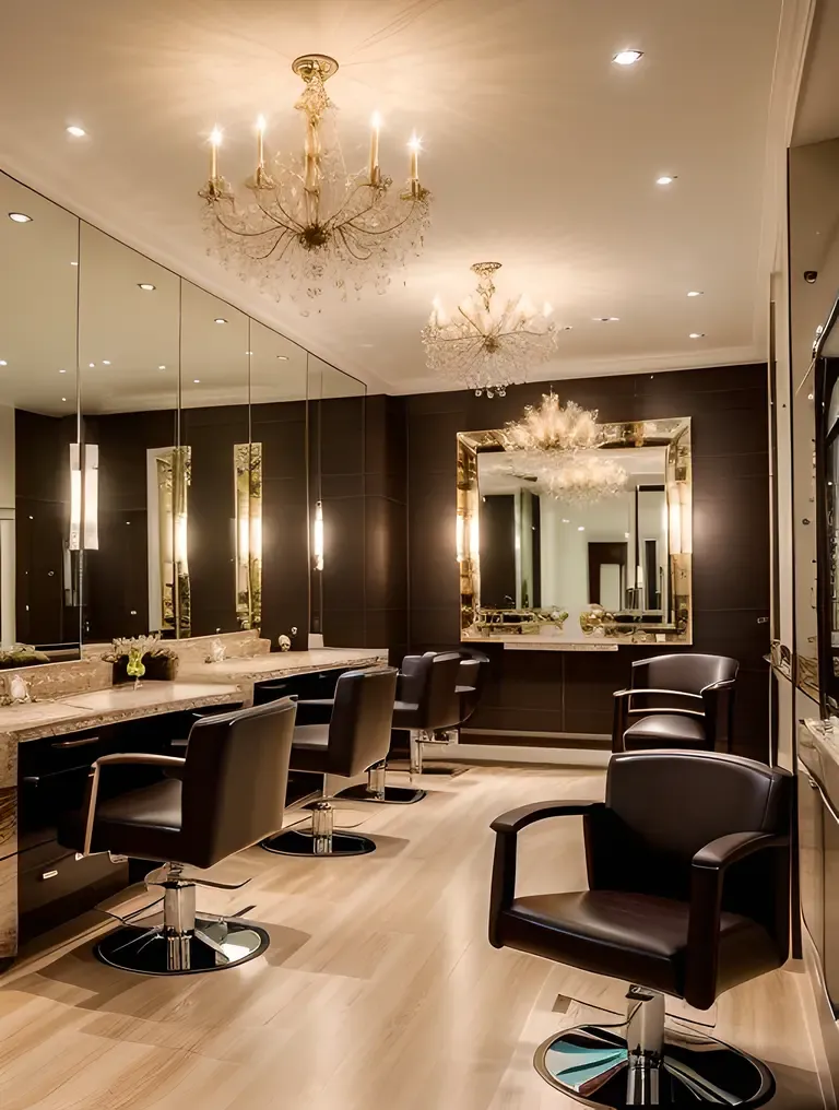 Luxurious Ladies Salon with Modern Interior Design Features